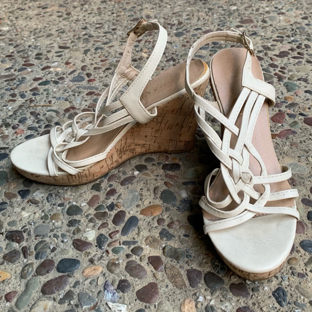 Summer strappy wedges